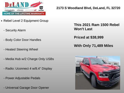 Flame Red Clearcoat 2021 RAM 1500 Rebel