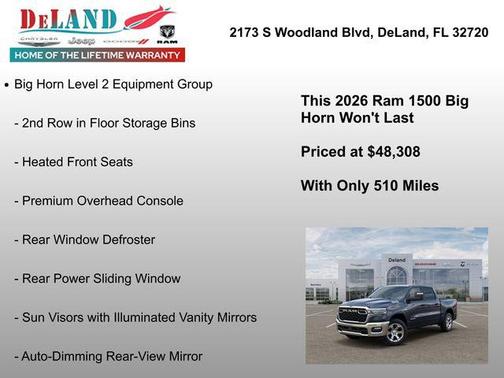 Forged Blue Metallic 2026 RAM 1500 Big Horn/Lone Star