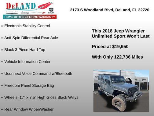 2018 Jeep Wrangler JK Unlimited Sport