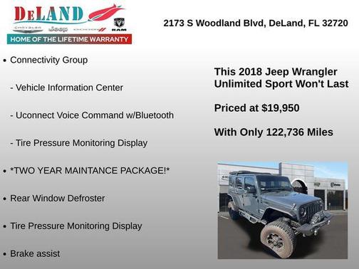 2018 Jeep Wrangler JK Unlimited Sport