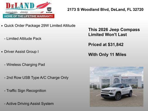 Bright White Clearcoat 2026 Jeep Compass Limited