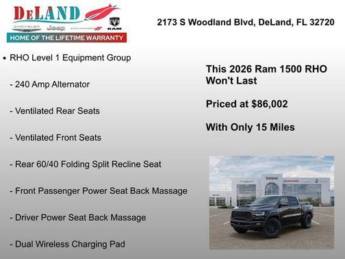 2026 RAM 1500 RHO Crew Cab 4x4 5'7' Box