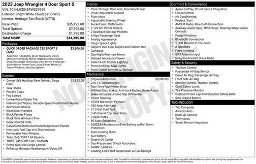 2023 Jeep Wrangler Sport S