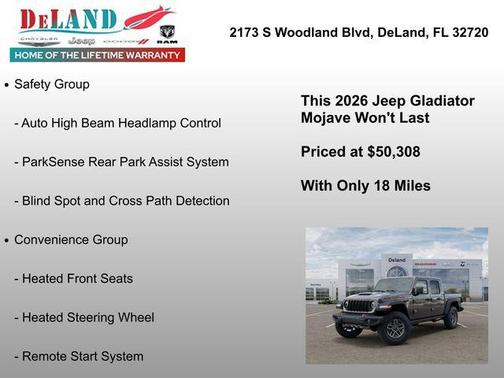 Granite Crystal Metallic Clearcoat 2026 Jeep Gladiator Mojave 4x4
