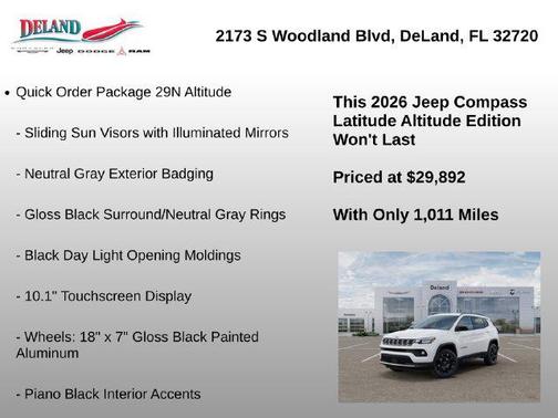 Bright White Clearcoat 2026 Jeep Compass Sport