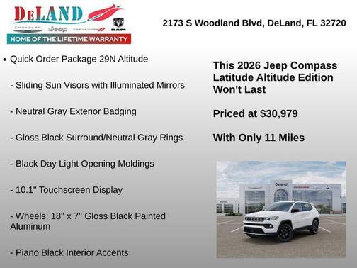 Bright White Clearcoat 2026 Jeep Compass Sport