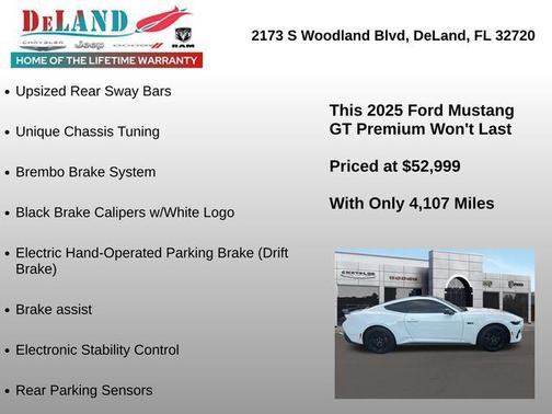 Oxford White 2025 Ford Mustang GT Premium