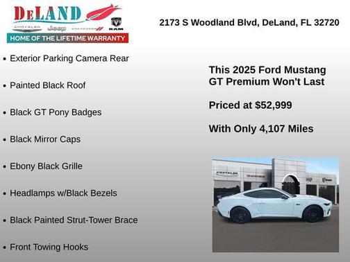 Oxford White 2025 Ford Mustang GT Premium
