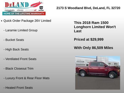 Delmonico Red Pearlcoat 2018 RAM 1500 Limited Crew Cab 4x4 5'7' Box