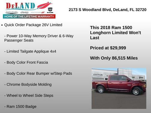 Delmonico Red Pearlcoat 2018 RAM 1500 Limited Crew Cab 4x4 5'7' Box