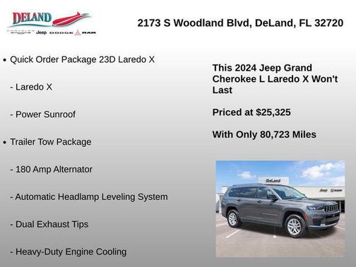 Baltic Gray Metallic Clearcoat 2024 Jeep Grand Cherokee L Laredo