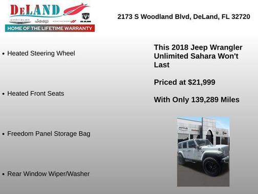 Bright White Clearcoat 2018 Jeep Wrangler Unlimited Sahara