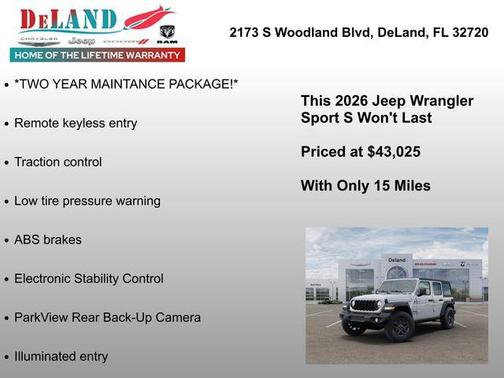 2026 Jeep Wrangler Sport S