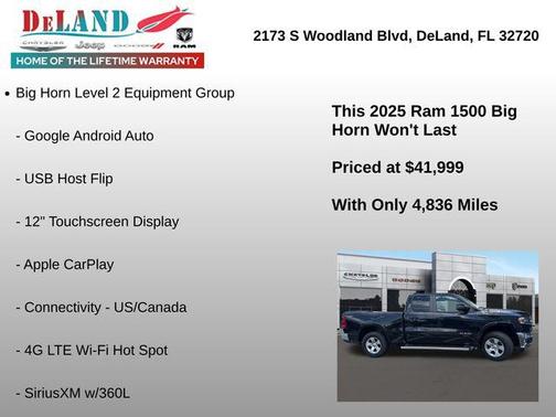 Diamond Black Crystal Pearlcoat 2025 RAM 1500 Big Horn/Lone Star