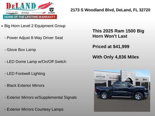 Diamond Black Crystal Pearlcoat 2025 RAM 1500 Big Horn/Lone Star