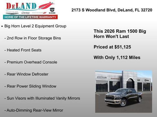 2026 RAM 1500 Big Horn/Lone Star