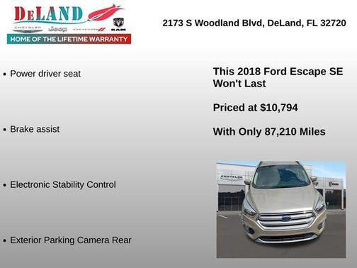 White Gold 2018 Ford Escape SE