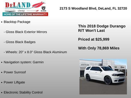 White Knuckle Clearcoat 2018 Dodge Durango R/T