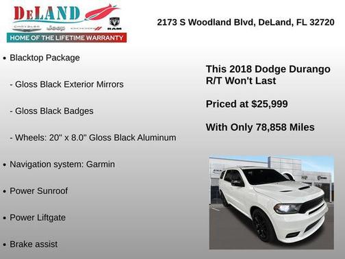 White Knuckle Clearcoat 2018 Dodge Durango R/T