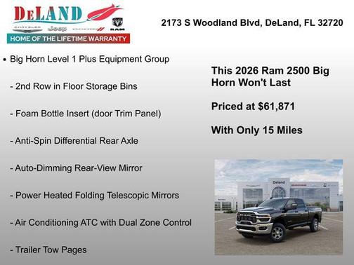 Diamond Black Crystal Pearlcoat 2026 RAM 2500 Big Horn