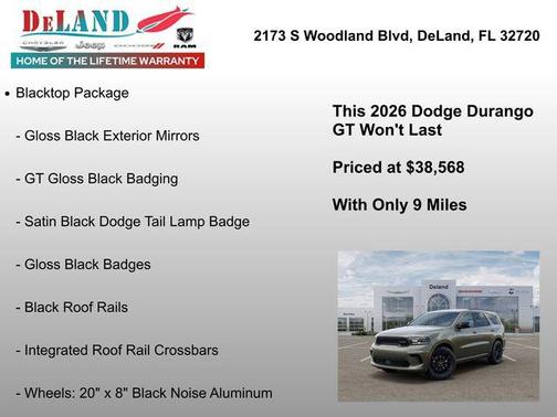 Green Machine 2026 Dodge Durango GT RWD