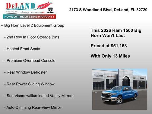 2026 RAM 1500 Big Horn/Lone Star