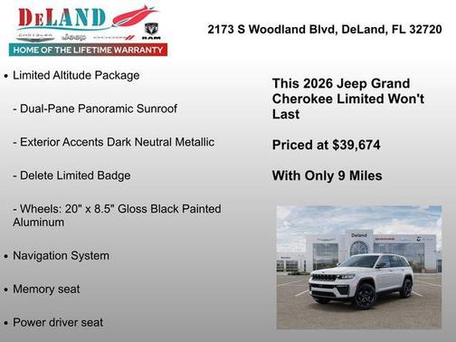 Bright White Clearcoat 2026 Jeep Grand Cherokee Limited
