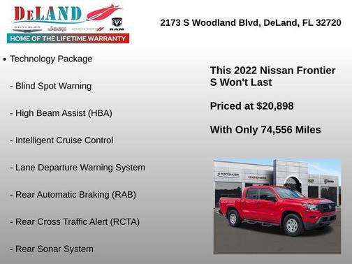 Red Alert 2022 Nissan Frontier S