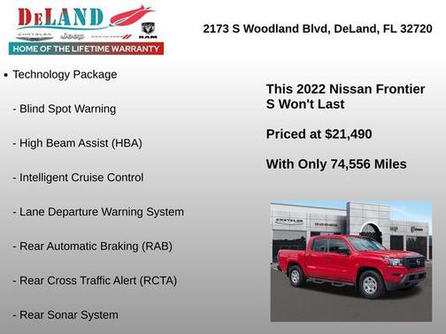 Red Alert 2022 Nissan Frontier S