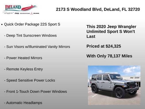Billet Silver Metallic Clearcoat 2020 Jeep Wrangler Unlimited Sport