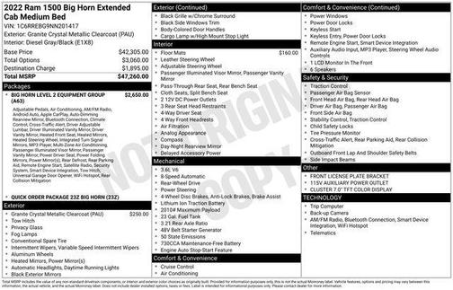 2022 RAM 1500 Big Horn/Lone Star