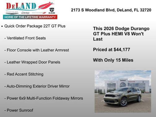 Green Machine 2026 Dodge Durango GT Plus