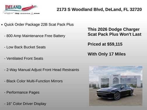 Diamond Black Crystal Pearlcoat 2026 Dodge Charger Scat Pack