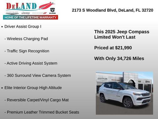 Silver Zynith Metallic Clearcoat 2025 Jeep Compass Limited