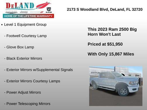 2023 RAM 2500 Big Horn Crew Cab 4x4 6'4' Box