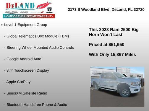 2023 RAM 2500 Big Horn Crew Cab 4x4 6'4' Box