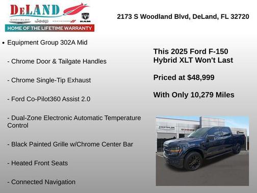 Antimatter Blue Metallic 2025 Ford F-150 XLT