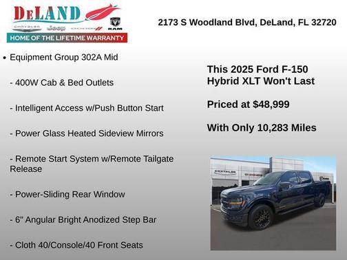 Antimatter Blue Metallic 2025 Ford F-150 XLT