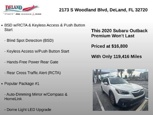Crystal White Pearl 2020 Subaru Outback Premium