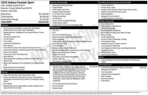 2023 Subaru Forester Sport
