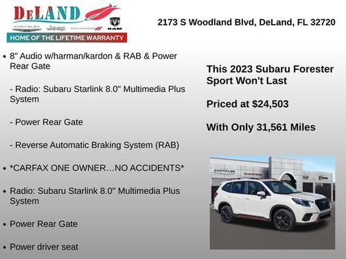 Crystal White Pearl 2023 Subaru Forester Sport
