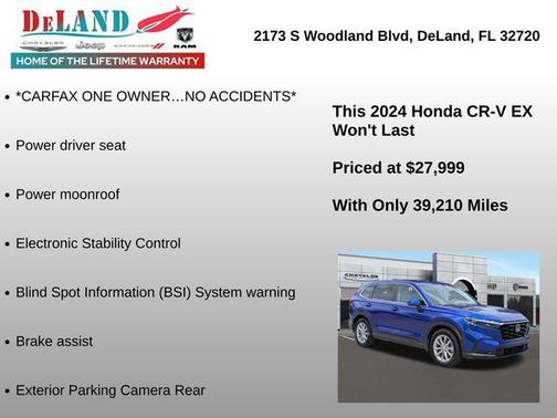 Blue 2024 Honda CR-V EX 2WD