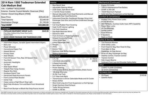 Deep Cherry Red Crystal Pearlcoat 2014 RAM 1500 Tradesman