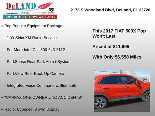 2017 FIAT 500X Pop