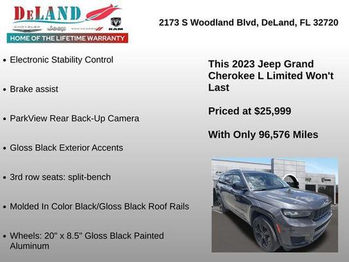 Baltic Gray Metallic Clearcoat 2023 Jeep Grand Cherokee L Limited