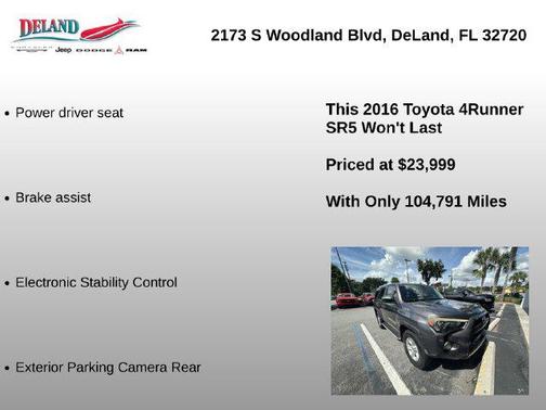 Magnetic Gray Metallic 2016 Toyota 4Runner SR5