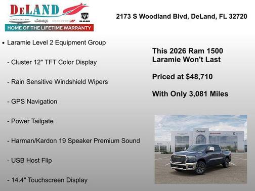 Forged Blue Metallic 2026 RAM 1500 Laramie