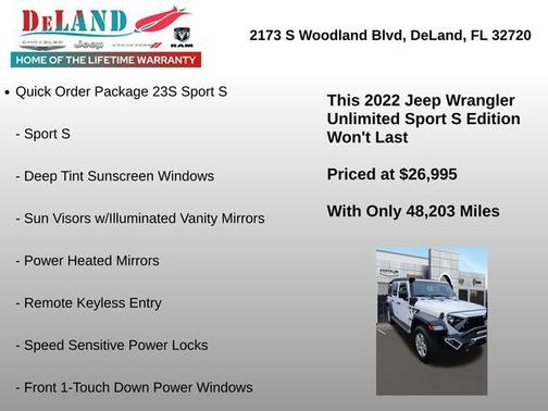 2022 Jeep Wrangler Unlimited Sport