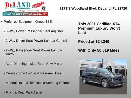 Stellar Black Metallic 2021 Cadillac XT4 Premium Luxury