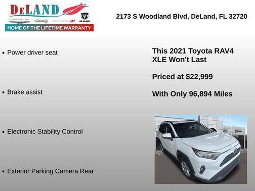 Super White 2021 Toyota RAV4 XLE